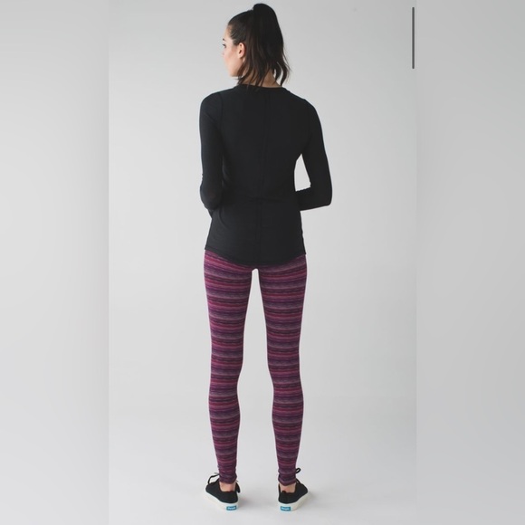 Lululemon Wunder Under Pant III Space Dye Twist Regal Plum Alarming size 6 - Picture 3 of 9
